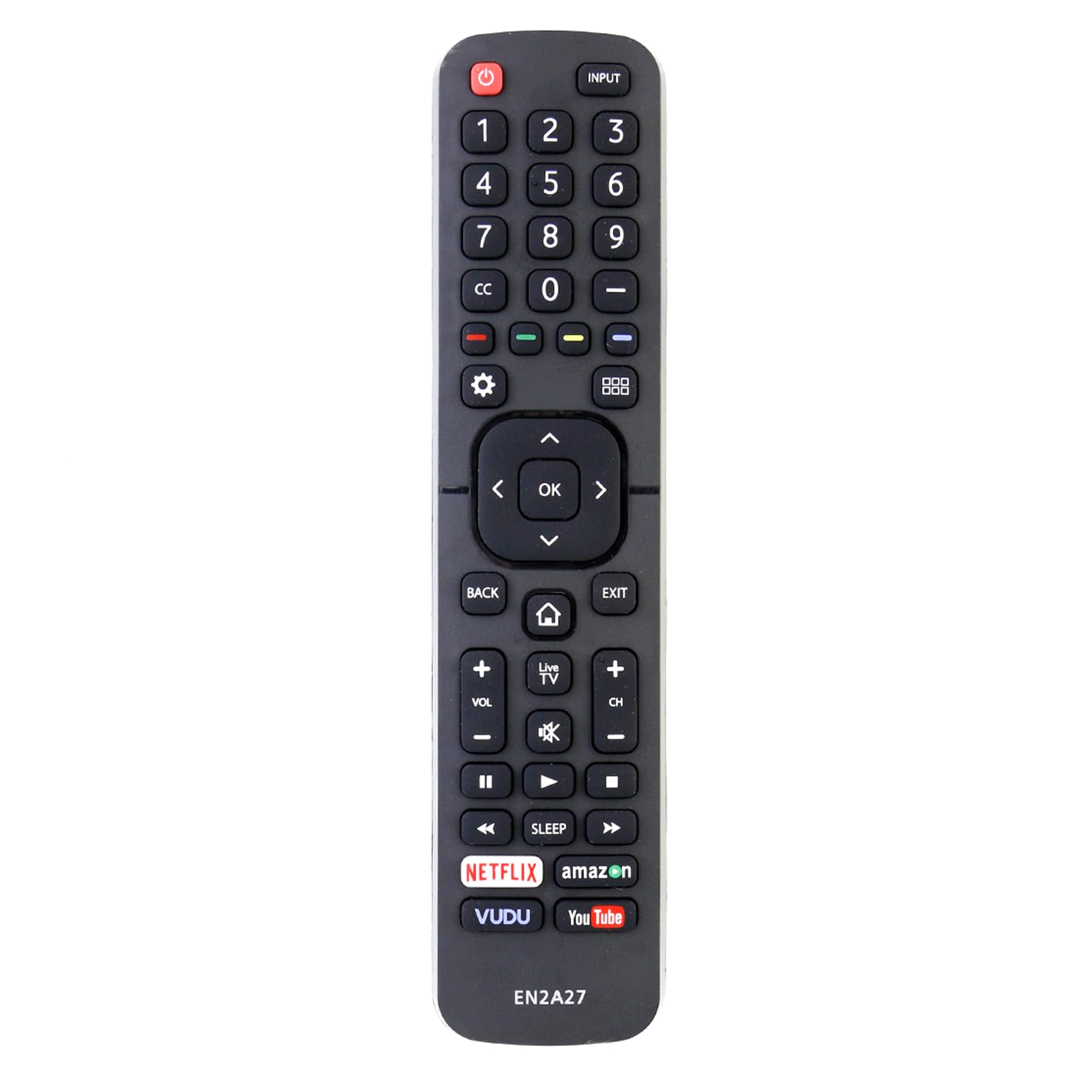 VINABTY EN2A27 Remote control replaced Compatible with Hisense TV 65H10B 65H10B2 40H5C 43H5C 43H7C 50CU6000 50H5C 50H6C 50H7C