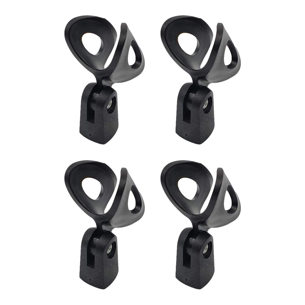 4x Thor MH0004 Plastic Microphone Holder Clips for Mic Stand 30mm