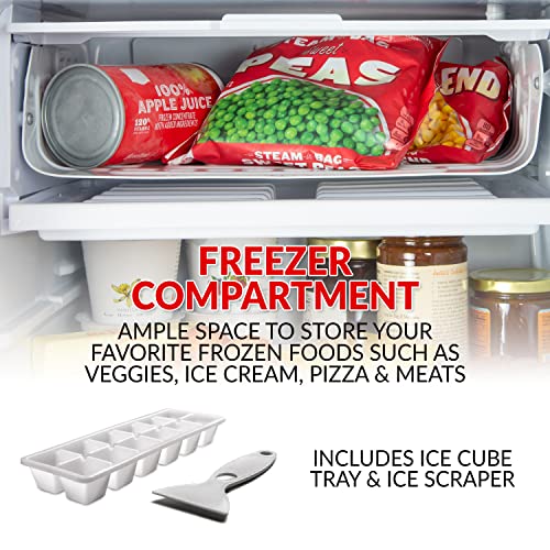 Nostalgia CocaCola Refrigerator With Freezer, 3.2 Cu. Ft, Adjustable Temperature Cools As Low