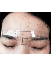melleco 100pcs desechables Cejas Reglas pegatinas tatuaje de maquillaje Shaper Medida Herramienta