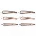 Bobby Hair Pins - Sparkly, Shiny, Brilliant Cut Diamond Shaped, 6pcs Pretty Rhinestone Bobby Pins