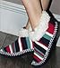 Minx NY Women's Fuzzy Stripe Bootie, Fuchsia Large