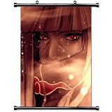 Home Decor Cute Anime Art Cosplay Poster with Anime Naruto Uchiha Itachi Sharingan Akatsuki Look Wall Scroll Poster Fabric Painting 24 X 36 Inch (60cm X 90 cm)