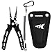 KastKing Cutthroat 7 inch Fishing Pliers, 420 Stainless Steel Fishing Tools, Saltwater Resistant Fishing Gear, Tungsten Carbide Cutters, 7'' Split Ring Nose, Black