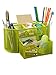 Space Saving Desk Tidy Multi-Functional Metal Wire Mesh 9 Compartment Office/School Supply Desktop Organizer Caddy W/Large Drawer (Green)