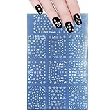 ALLYDREW 500+ Snowflakes Water Slide Nail Art Nail Decals Snowflake Water Transfer Nail Decals