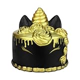 callm Squishies Cake Style Slow Rising Jumbo Squishy Toys Kawaii Cute Scented Squishies Kids Party Squishy Stress Reliever Toy (Black)