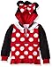 Disney baby girls Minnie Mouse Costume Zip-up Hoodie Hooded Sweatshirt, Black/Red, 2T US