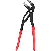 8701250 Cobra Water Pump Pliers, 10 inch, Self-Locking with Pinch Guard | 25 Adjustment Positions, Red
