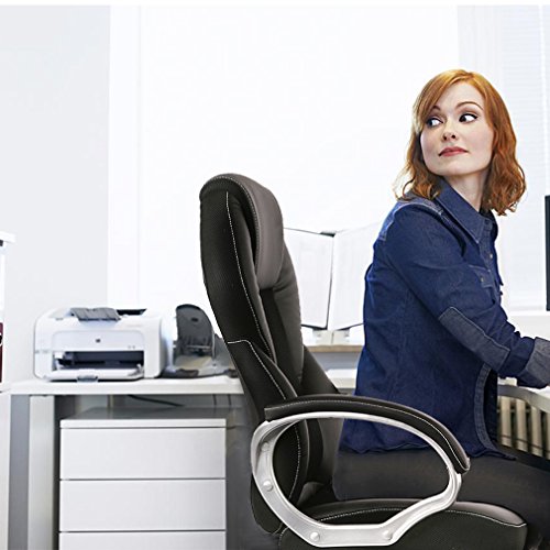 Office Chair High Back Desk Computer Ergonomic Task Executive Chair with PU Leather for Home Furniture