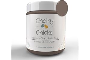 Chalky Chicks Premium Chalk Style Paint for Furniture, Home Decor, DIY Crafts – Alaskan Brown Bear (Brown) – Eco Friendly – No Sanding, No Primer Needed – Multi Surface Paint, 16 oz – Made in the USA