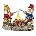 Collections Etc Solar Campfire Light Garden Gnomes with S'Mores Statue - Light-Up Yard Art