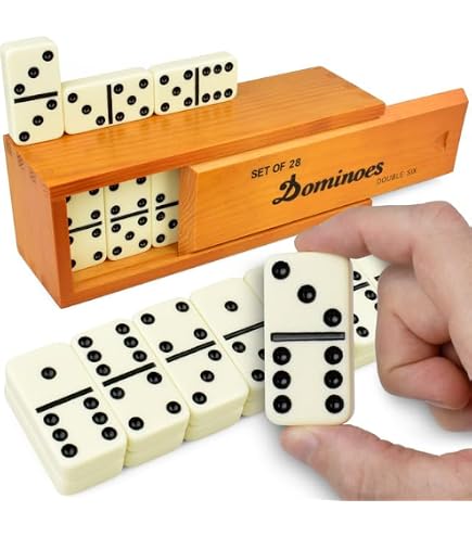 Amazon.com: CHH 2312S Double 9 Jumbo Ivory Domino with Spinner in