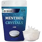 Teraval Pure Menthol Crystals 4 oz | For Soap, Balms &amp; DIY Crafts | 100% Pure &amp; Natural Cooling Menthol Crystals with Mint Aroma for Soap Making, Balms, Candles, DIY Cosmetics &amp; Craft Projects