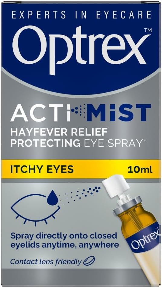 Optrex Actimist 2 in 1 Eye Spray Itchy Hayfever Pack of 2 10 ml
