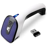 ScanAvenger Wireless Portable 1D with Stand Bluetooth Barcode Scanner: Hand Scanner 3-in-1, Cordless, Rechargeable Scan Gun for Inventory (1D&amp;2D with No Next Gen Stand for QR Codes and PDF417)