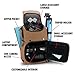 GOgroove Full-size DSLR Camera Backpack Case (Tan) for Photography and Laptop Travel Use w/Accessory Storage Room , Tripod Holder & Weatherproof Rain Cover for Sony a6000 , Canon EOS T6 , Nikon D5500