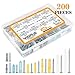 VIGRUE Plastic Drywall Anchors Self Tapping Screws and Ribbed Anchors Assortment Kit 200 Piece (Type B)