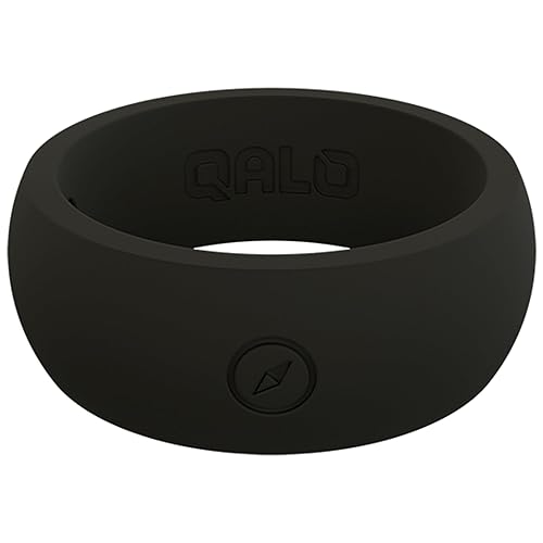 QALO Men's Classic Rubber Silicone Ring, Rubber Wedding Band