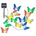 Ucharge Solar Power String Lights 12 LED Animal Design Multi-Color Fiber Optic Butterfly Decorative Lights for Home, Patio, Garden, Tree and Outdoor Decoration