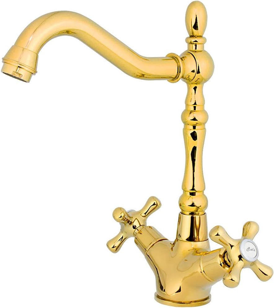 Golden Traditional Kitchen Sink Mixer TAP in Gold Design Amazon.ae Home