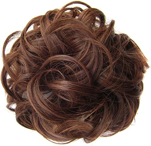 Flybuild® Messy Hair Scrunchies Hair Bun Extensions Curly Wavy Hair Pieces For Women Updo Ponytail Hair Extensions Hair Donut Hair Chignons Hair Accessories