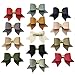 Yazon Baby Hair Clips 3.3 Inch Faux Leather Hair Bows Baby Girls Pigtail Bows 13pcs