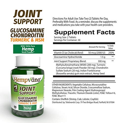Glucosamine Chondroitin Hempvana Triple Strength Joint Support