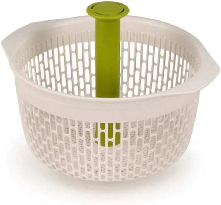 Joseph Joseph Spindola In-Sink Salad Spinning Colander White Green