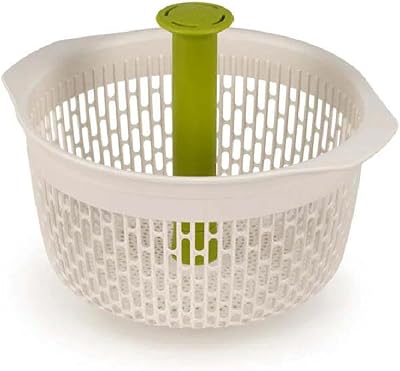 Joseph Joseph Spindola In-Sink Salad Spinning Colander White Green
