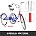Bkisy Tricycle Adult 24” 1-Speed 3 Wheel Bikes for Adults Three Wheel Bike for Adults Adult Trike Adult Folding Tricycle Foldable Adult Tricycle 3 Wheel Bike Trike for Adults (Blue)thumb 2