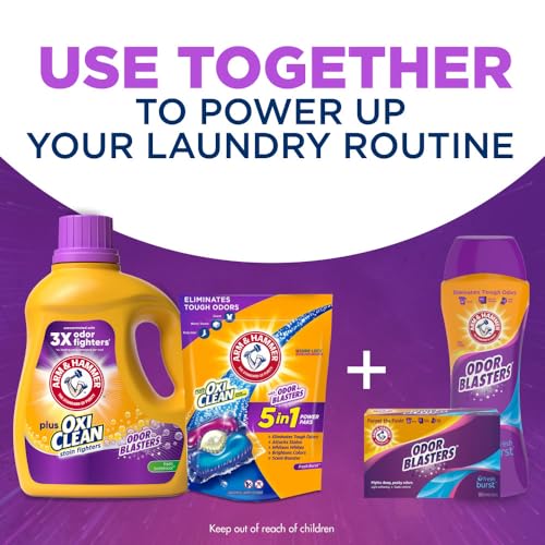 ARM & HAMMER PLUS OXICLEAN ODOR BLASTERS FRESH BOTANICAL, 77 LOADS LIQUID LAUNDRY DETERGENT, 100.5 FL OZ