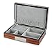 LEO LION Men's Jewelry Box Organizer - Small Jewelry Box for rings, cuff links, earrings, necklaces and small items - [Color: Rosewood]