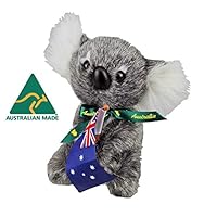 Australian Made Koala With Flag Stuffed Animal 7"/17cm Plush Toy