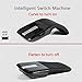 New Folding Mouse 2.4GHz Arc Touch Wireless Mouse Foldable Optical Mice with USB Receiver Suitable Bending Start Flat Close for PC Notebook/Laptop (Black)