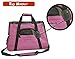 Mr. Peanut's Airline Approved Soft Sided Pet Carrier by, Two-Tone Luxury Travel Tote with Fleece Bedding, New Design, Under Seat Compatibility, Perfect for Cats and Small Dogs (Raspberry Red)