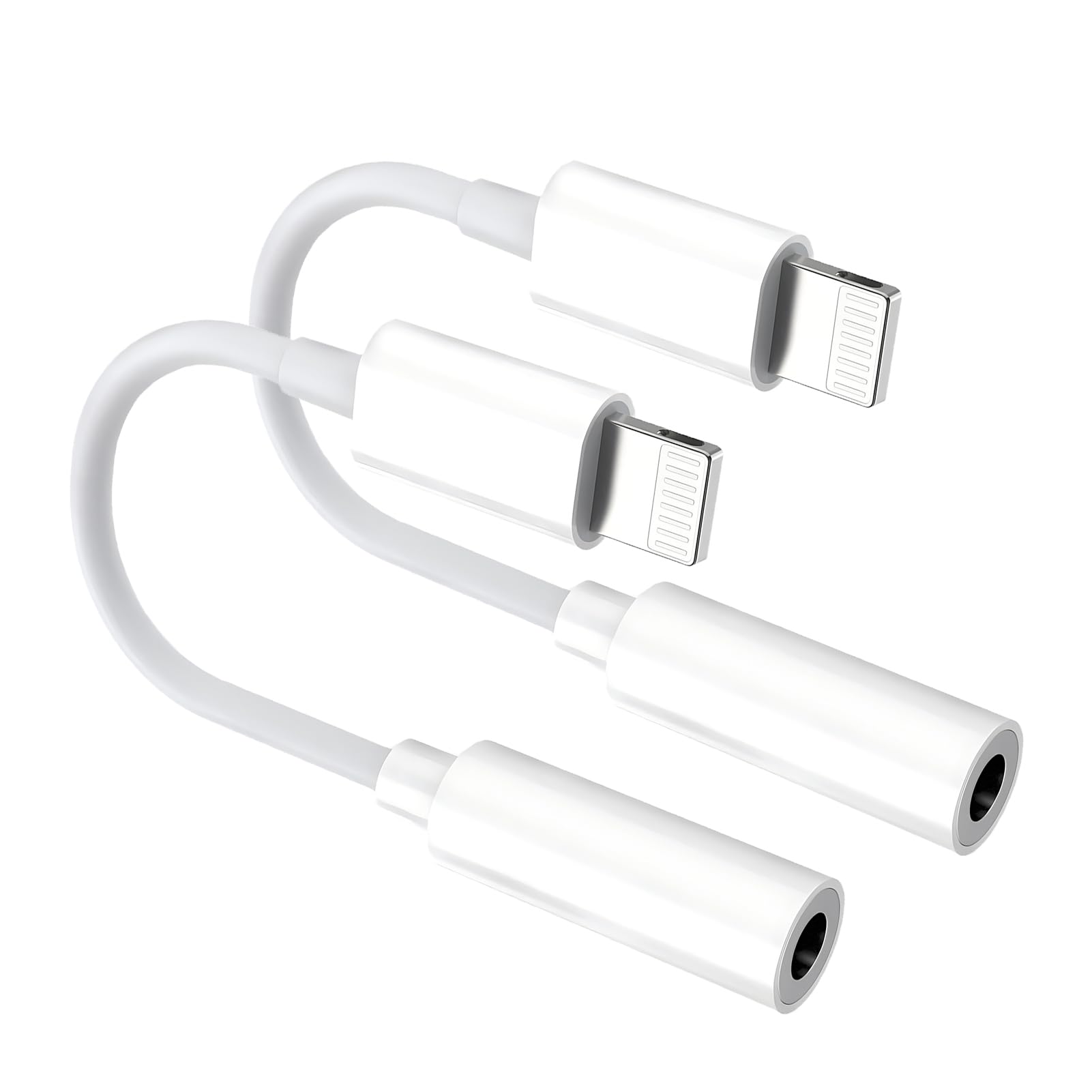 Photo 1 of [Apple MFi Certified] 2 Pack Lightning to 3.5mm Aux Audio Adapter, Headphone Jack Converter Dongle for iPhone 14/13/12/X/XR & iPad (Supports All iOS Systems)