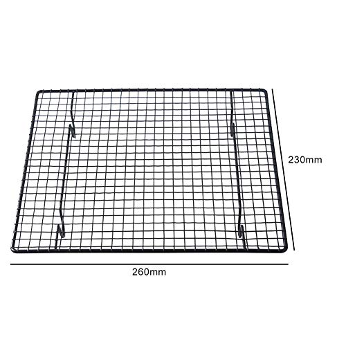 Starnearby Folding Carbon Steel Nonstick Cooling Rack Grid Baking Tray for Bread/Cake