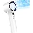 WAFTING Portable Handheld Fan,High Speed Turbo Personal Fan with 100 Speed Adjustable, 5000mAh Battery Rechargeable, Digital Display, for Travel Camping Outdoor, Gifts for Women Men (White)