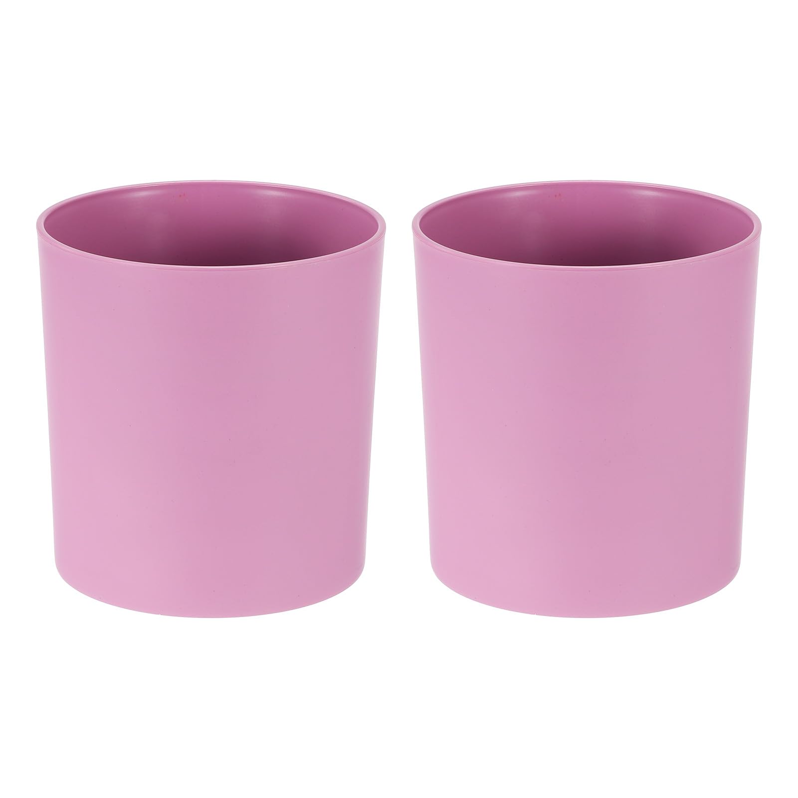 M METERXITY 2-Pack Plastic Plant Pots, 7 Inch Plastic Planters Round Flower Planter Containers Flower Pots for Indoor/Outdoor/Garden, Plant Holder [Pink]