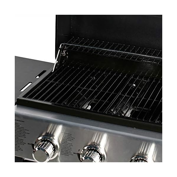 MASTER-COOK-3-Burner-BBQ-Propane-Gas-Grill-Stainless-Steel-30000-BTU-Patio-Garden-Barbecue-Grill-with-Two-Foldable-Shelves
