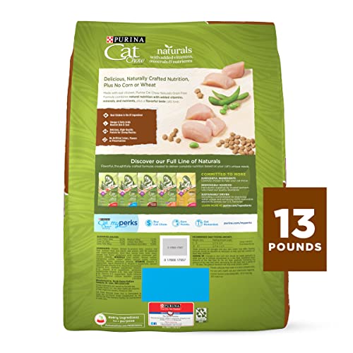 Purina Cat Chow Natural Grain Free Dry Cat Food, Naturals With Real