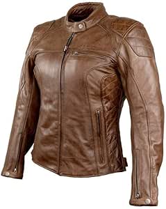 Saki Biker Jacket Ladies Leather Armor Protective Moto Ce Level 2 Thermal Liner Automotive Amazon Com