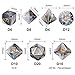 EBOOT Polyhedral 7-Die Dice Set for Dungeons and Dragons with Black Pouch (Black White)