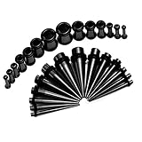 BodyJ4You 36PC Gauges Kit Ear Stretching 14G-00G Surgical Steel Tunnel Plugs Tapers Piecing Set