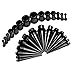 BodyJ4You Ear Stretching Kit 14G-00G Plugs Tapers Stainless Steel 14G-00G Gauges Set 54-Pieces