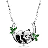 Jewlikee Panda Necklace for Women Sterling Silver Panda Necklaces Gifts Cute Animal Pendant Jewelry Gifts Daughter