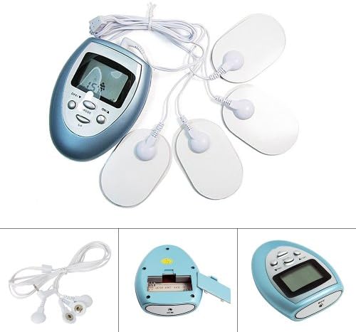 WOPUTUO Burn Fat Pain Relief Weight Loss Massage LCD Slimming Massager Pulse Muscle Body Health Physical Therapy Machine with 4 Electrode Pads