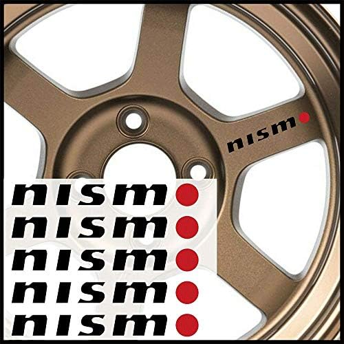 1 Set For Nismo Rim decal sticker wheel bumper handle sticker kit (Style:1,BLACK)