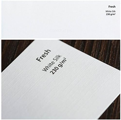 Elixir77UK A4 230gsm Craft Paper Card Fresh White Silk Embossed Textured Double Sided 25 Sheets Pack